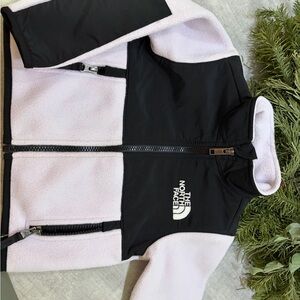 The North Face Black and Light Pink Fleece Jacket